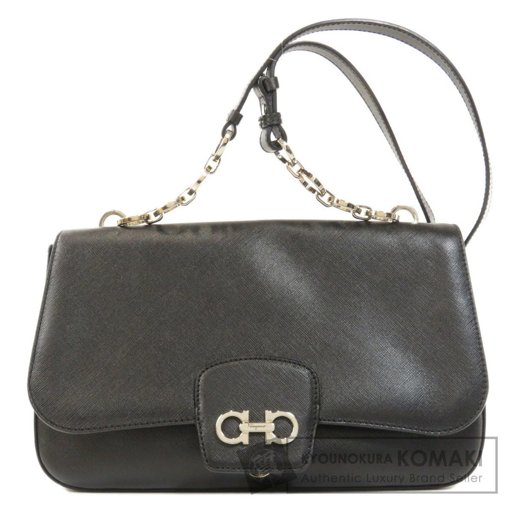 Salvatore Ferragamo Gancini Shoulder Bag Leather